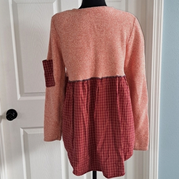 Abercrombie Vintage Upcycled Funk Boho Patchwork Oversized Tunic Dress Sweater - Picture 6 of 8